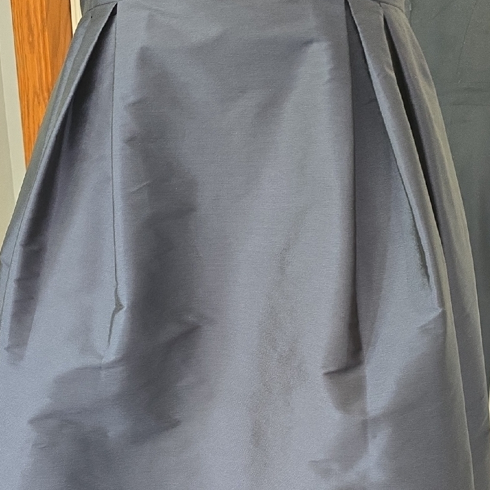 ALFRED SUNG Old Money Midnight Blue Sleeveless Scoop Neck Mini Dress - Picture 4 of 6